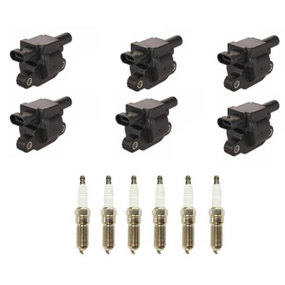 Square Ignition Coil & Spark Plugs For Chevrolet Express 2500 4.3L 2018-2021