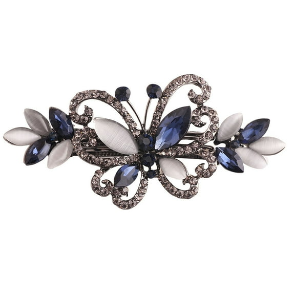 Elegant Gemstone Hair Clip Classic Side Barrettes Women Hair Accessories Jewelry Hairpin