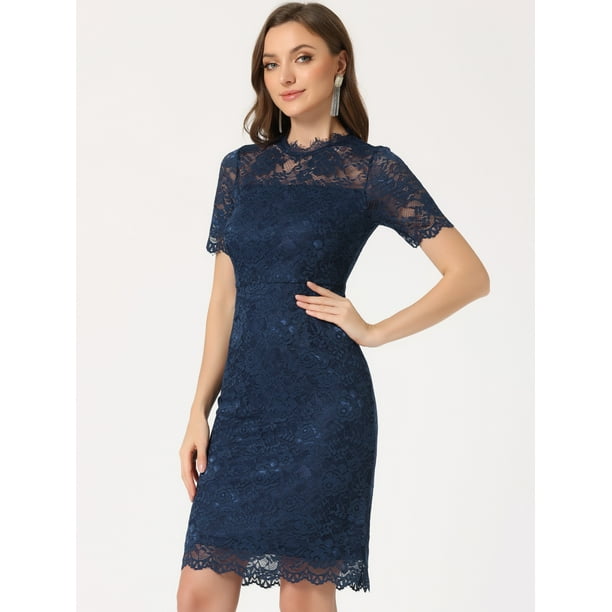 Encaje Vestidos Azules Mujer Vestido Largo Vestido Parte De Arriba