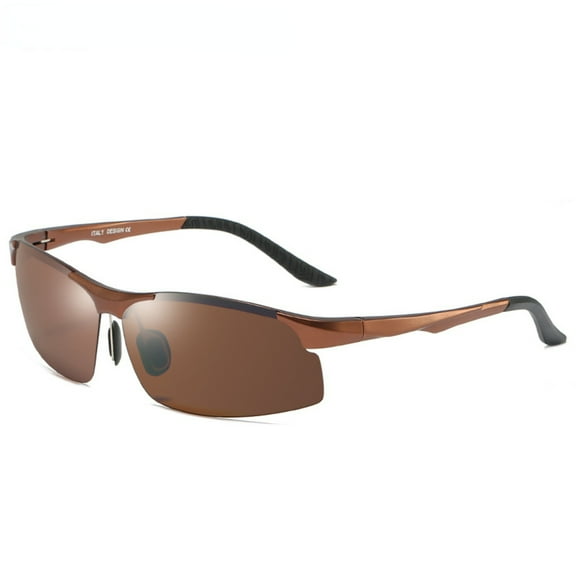 CUKIXA Polarized Wrap Sunglasses for Men, UV400 Protection TAC Lens, Lightweight Al-Mg Frame, Driving/Fishing/Cycling Sports Glasses, Anti-Glare, Comfortable Nose Pads, 8003