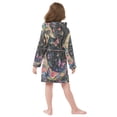 thumbnail image 6 of BZSMCE Bathrobes Belt Hooded Celestial Butterflies and Roses Creative Pattern, 6 of 8