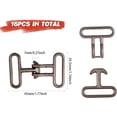 thumbnail image 2 of 16Pcs Cinch Belt Buckle Surcingle Strap Buckles Fast Fix Ring Buckle Cross Alloy Snap Lock Clasps Findings for Replacement Connection Webbing Strap Gunmetal, 2 of 6