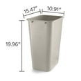 thumbnail image 3 of Staples COASTWIDE Soft Molded Wastebasket 10.25 Gallons Beige 20"H x 15 1/2"W x 11"D CW56434, 3 of 4