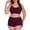 #0238-Purple, variant on Xucatan Women's Solid Color Two Piece Swimsuit Surf Suit with Removable Pads Push Up Tops, High Waisted Bottoms Tummy Control Modest Swimwear Plus Size Summer Beach Vacation Gift