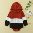 thumbnail image 3 of Aayomet Winter Rompers Baby Boy Cute Baby Sweatshirt Romper Waffle Knit Baby Clothes Girl Boy Fall Winter Outfits,Red 6-12 Months, 3 of 5