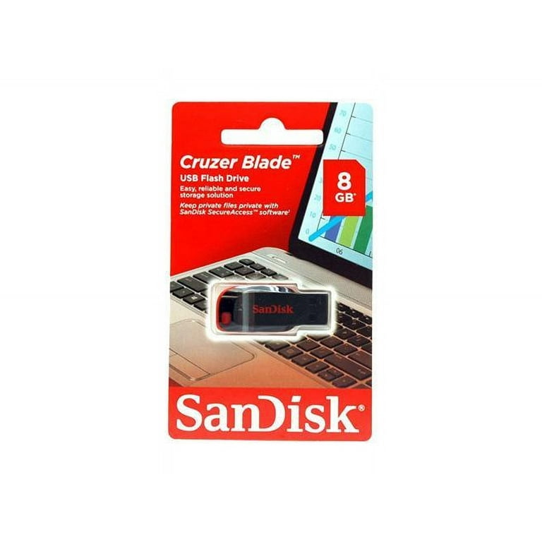 【１着でも送料無料】 Flash 8GB Blade Cruzer SanDisk Memory Drive Disk Stick, 外付けドライブ・ストレージ