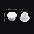 thumbnail image 4 of Uxcell 0.39'' Screw Cap Cover Locking Hole Plug Button Top Flush Type Plastic White 30pcs, 4 of 5