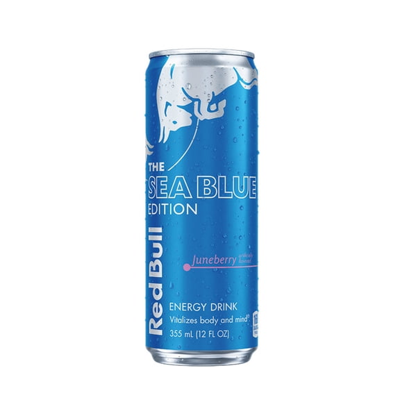 Red Bull Sea Blue Edition Energy Drink, Juneberry, 12 fl. oz. Can, 114mg Caffeine