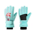 thumbnail image 2 of NAISIBABY Kids Ski Gloves, Thermal Fleece Lined Waterpoof Winter Outdoor Snow Gloves for Boys Girls Mint Green Free Size, 2 of 5