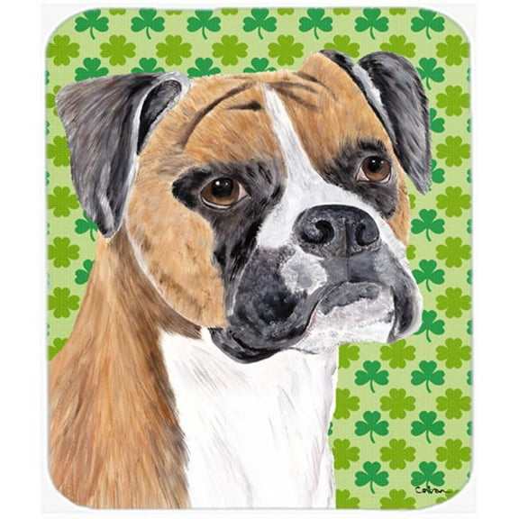 Carolines Treasures Boxer St. Patrick's Day Shamrock Portrait Mouse Pad