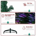 thumbnail image 6 of Pre-Lit Christmas Tree with 7-Lighting Color Changing Mode, 6FT Artificial Xmas Tree w/ Lifelike PVC & Fiber Optic Branches, Star Topper, Iron Stand, Easy Assembly (Green), 6 of 10