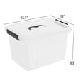 thumbnail image 2 of Nesmilers 20 Quart 4 Pack Lidded Plastic Storage Boxes, Clear Plastic Storage Totes, 2 of 4