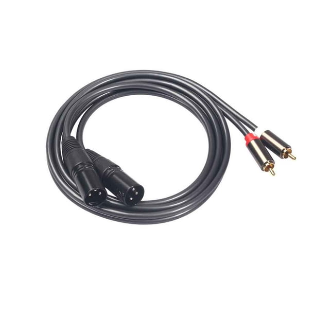 tisino Dual XLR to RCA Cable, Heavy Duty 2 XLR Female to 2 RCA Male Patch  Cord HiFi Stereo Audio Connection Interconnect Lead Wire - 5 ft / 1.5m