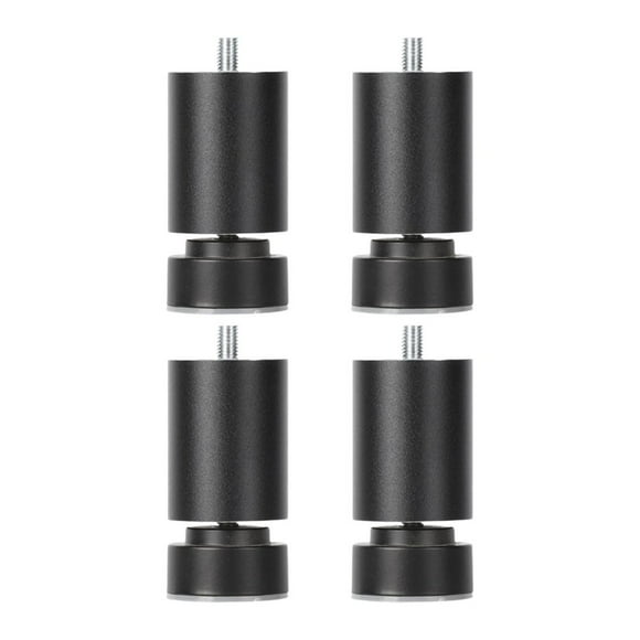 CNKOO 4x Pieds de Support de Cadre de Lit Filetage M10 pour Canapés Café Salle de Bain Noir 8cm