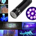 thumbnail image 3 of Mini 9 LED Purple Light Currency Checking Flashlight Outdoor Camping Hiking Handheld Torch Light Lamp, 3 of 7