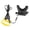 Black, variant on Riousery Elastic Bird Harness Leash Portable Parrot Flying Traction Rope with Hook for Birds, Cockatiels, Black, Small, 5 inches / 12.7 cm