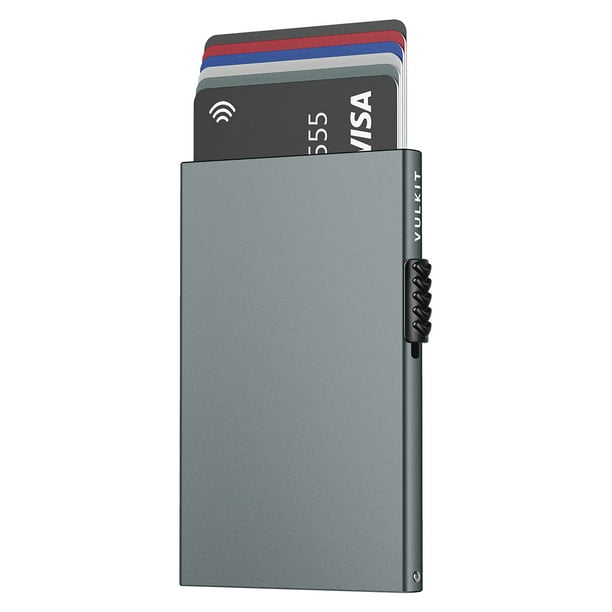 Tarjetero metálico minimalista VULKIT RFID Slim