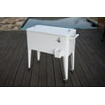 thumbnail image 4 of Permasteel Outdoor 80 Qt Patio Cooler – White, Rolling Cooler - 110 Cans, 4 of 4
