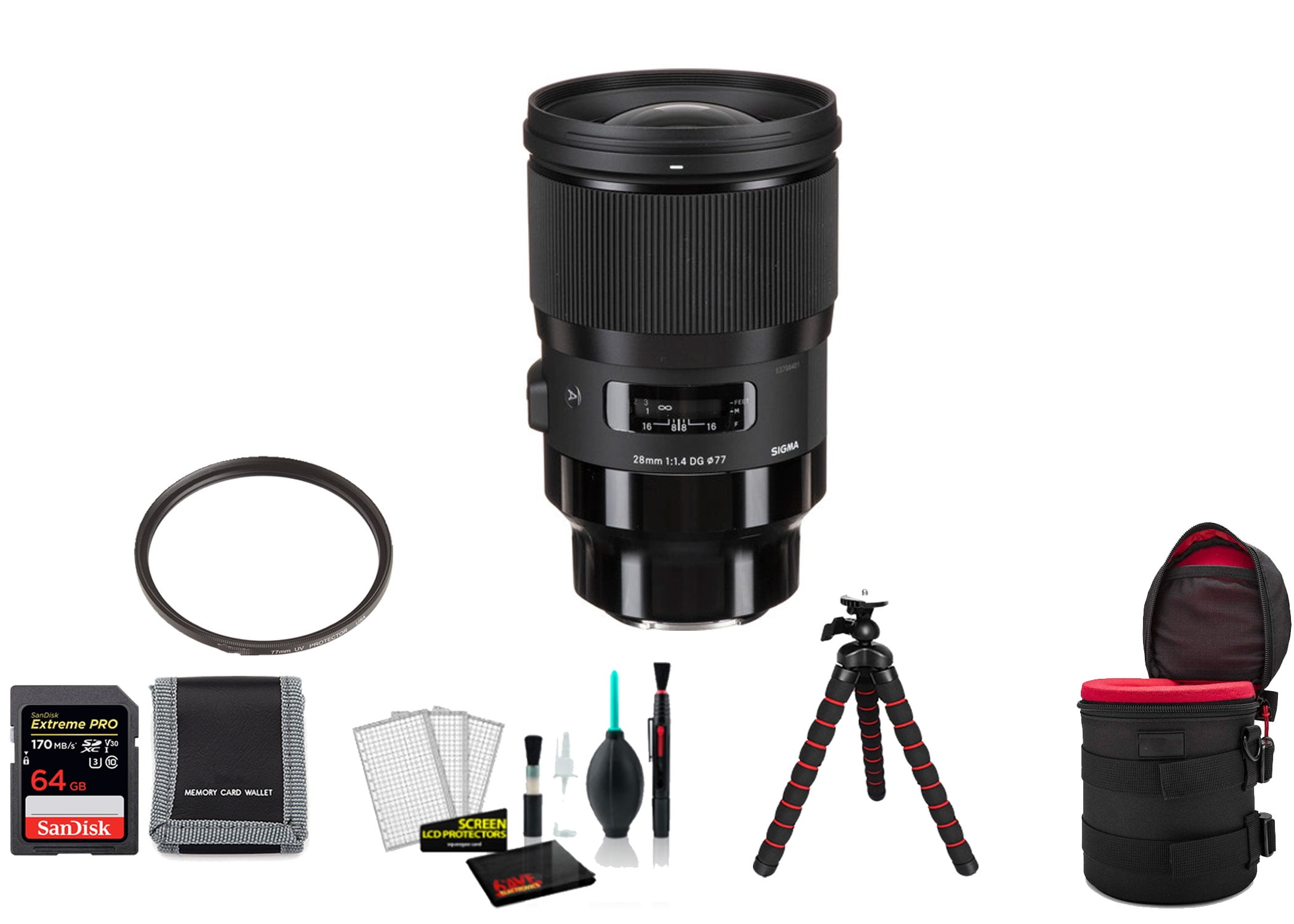 Sigma 150-600mm F/5-6.3 Zoom Lens for Canon + 32GB Card, Tripod