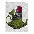 thumbnail image 2 of Fab Funky 20x24 White Modern Wood Framed Museum Art Print Titled - Owl In Teapot, 2 of 4