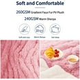 thumbnail image 2 of Teler Faux Fur Weighted Blanket for Adults, Sherpa Queen Size Heavy Blanket for Sleeping, 60” x 80”, 20 lbs,Pink, 2 of 7