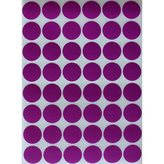 Royal Green Dot Sticker 11/16" Inch (17mm) Colored Labels in Purple - 2400 Pack