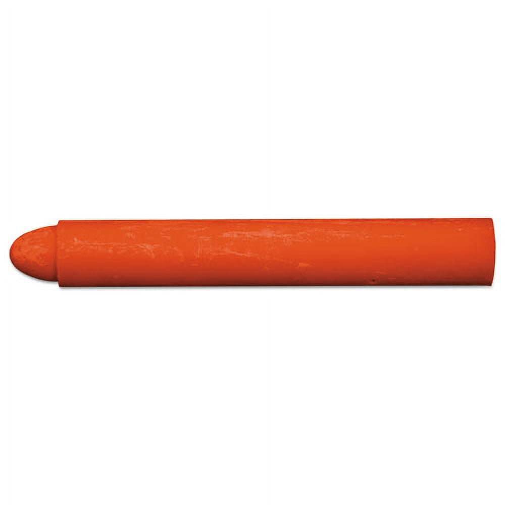 Fluorescan Industrial Crayon, Orange, 4 3/4 x 11/16, Dozen