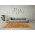 thumbnail image 3 of Ahgly Company Indoor Square Oriental Orange Industrial Area Rugs, 3' Square, 3 of 4