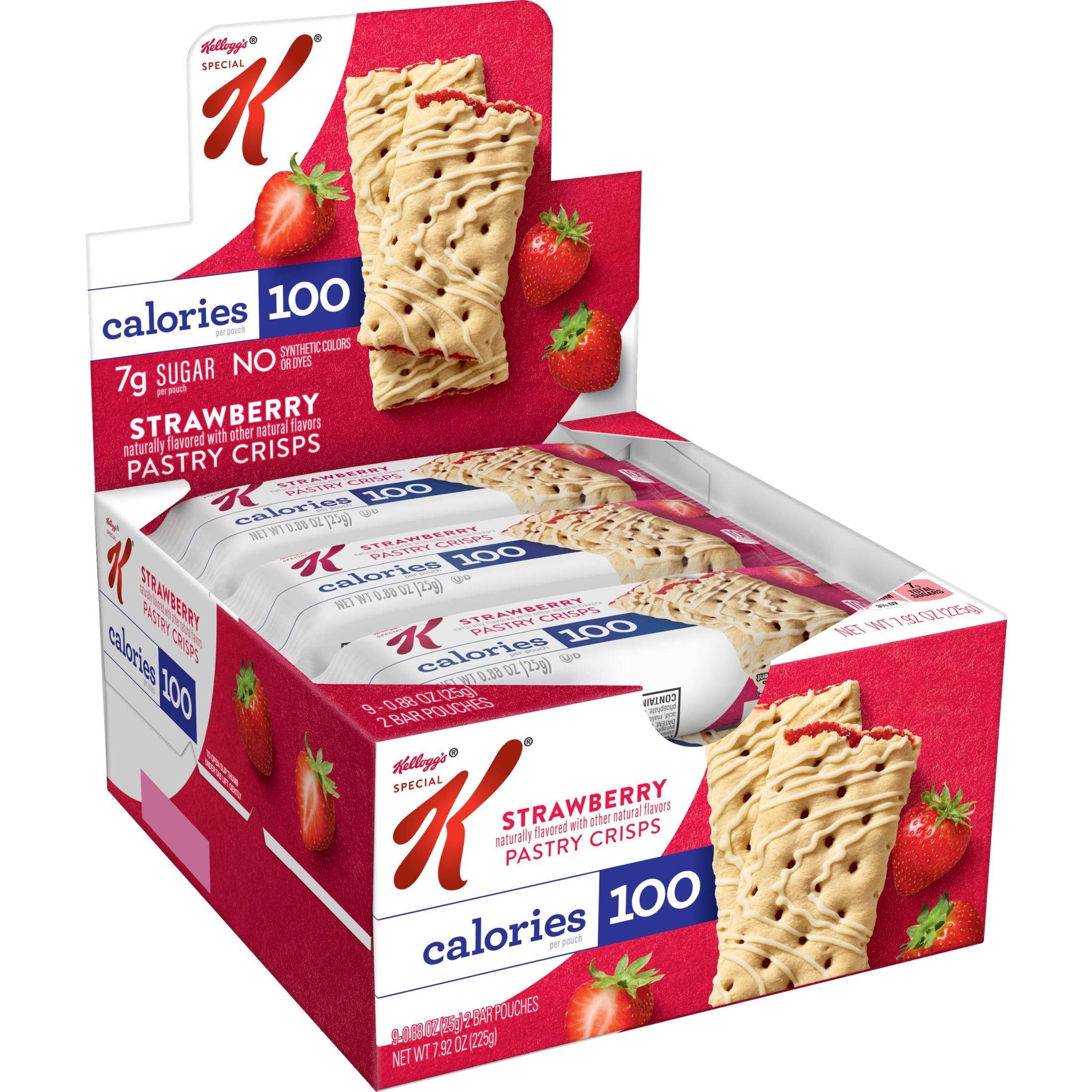 Kellogg's Special K Pastry Crisps, Strawberry, 7.92 oz, 9 Count