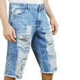 thumbnail image 3 of Notus Men's Distressed Ripped Denim Jean Shorts - Stylish, Comfortable, Durable, Summer Casual Wear Ice Wash Blue 34, 3 of 4