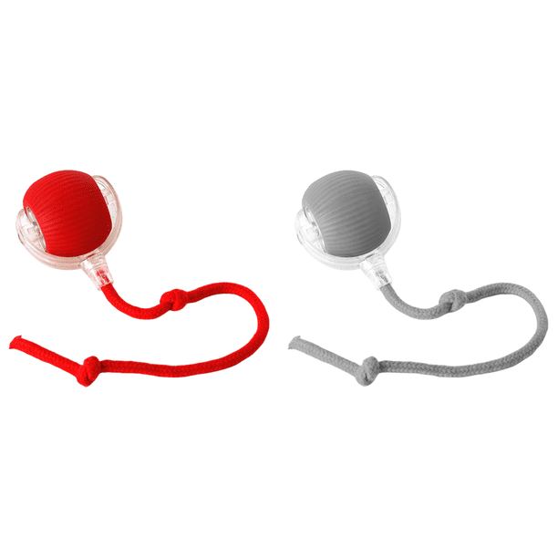 Interactivos para Gatos Pelota Juguete Ejercicio Con Cuerda Suministros () Rojo
