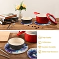 thumbnail image 6 of Watercolor Eye with Butterfly Pot Holders Trivets Set of 2 Cotton Hot Pads Mats for Hot Dishes Pots Pans Kitchen Cooking 7" 9.5", 6 of 7