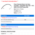 thumbnail image 2 of Power Steering Return Line Hose Assembly - Compatible with 1969 - 1972 GMC K15/K1500 Pickup 4WD 1970 1971, 2 of 2