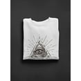 thumbnail image 3 of Halftone Eye Of Providence  Sweatshirt Men -Image by Shutterstock, Male Large, 3 of 4