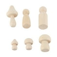 thumbnail image 2 of Mini manualidades de madera con forma de seta, manualidades sin pintar, seta de madera sin terminar, 2 of 14