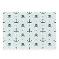 thumbnail image 1 of Marine Cutting Board, Anchors and Skulls Crossed Bones Dots Pirate Horror Fear Seaman Illustration Art, Decorative Tempered Glass Cutting and Serving Board, Large Size, Navy Blue, by Ambesonne, 1 of 1