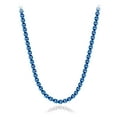 thumbnail image 6 of 555Jewelry Thin 2.5mm Lightweight Stainless Steel Box Chain Necklace for Men & Women, Blue, 26 Inch, 6 of 8
