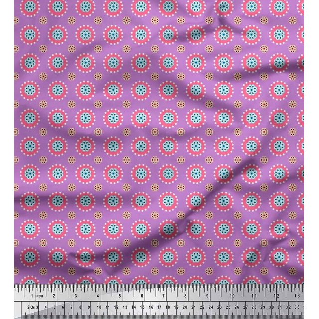 Soimoi Viscose Chiffon Fabric Flower Artistic Decor Fabric Printed Yard 42 Inch Wide