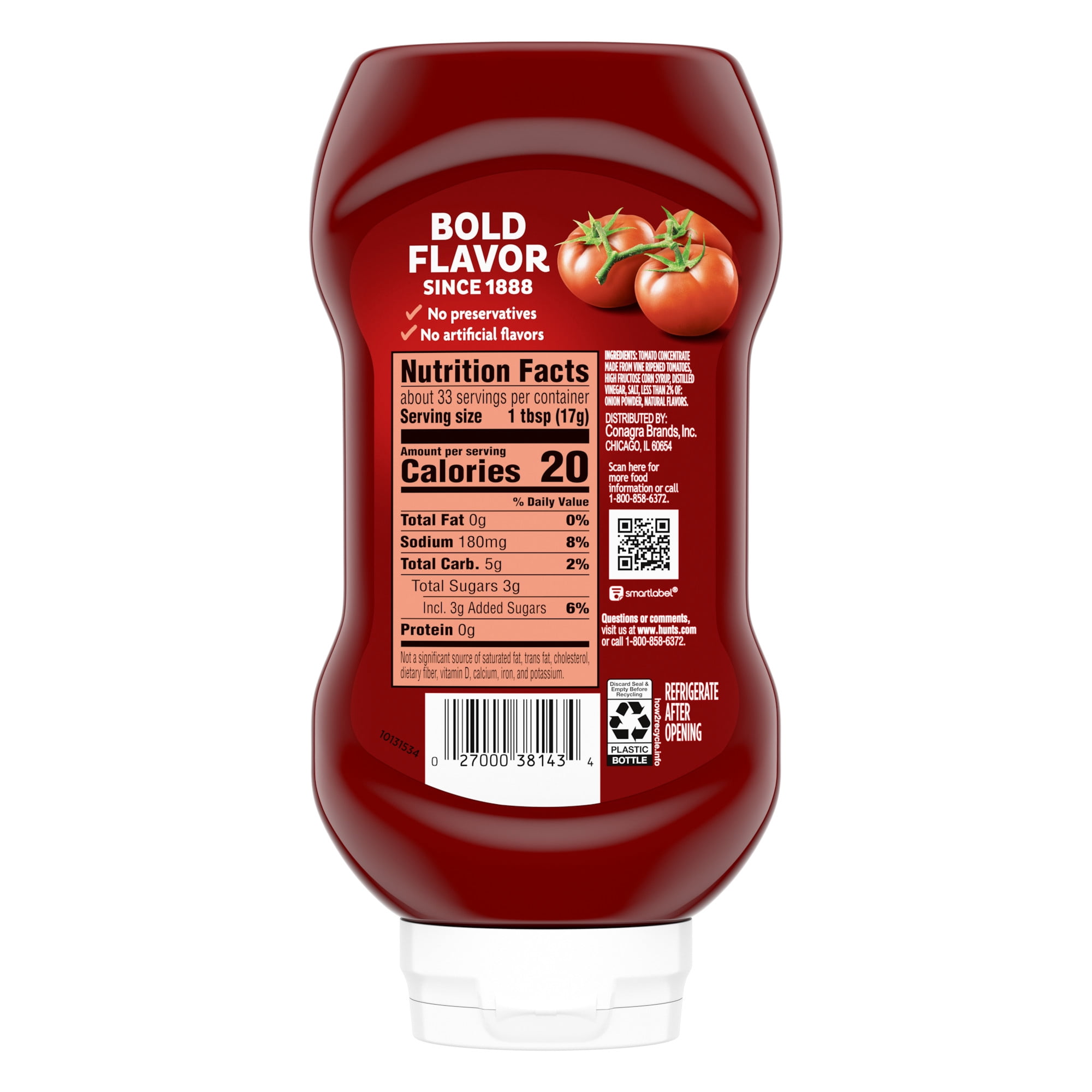 Hunt’s Tomato Ketchup, 20 oz. Squeeze Bottle