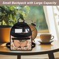 thumbnail image 5 of HELLHERO Capybara & Orange Pattern Mini Backpack with Zipper Closure Lightweight Small Backpack for Hangouts, Polyester Waterproof Handbag for Work, 5 of 8