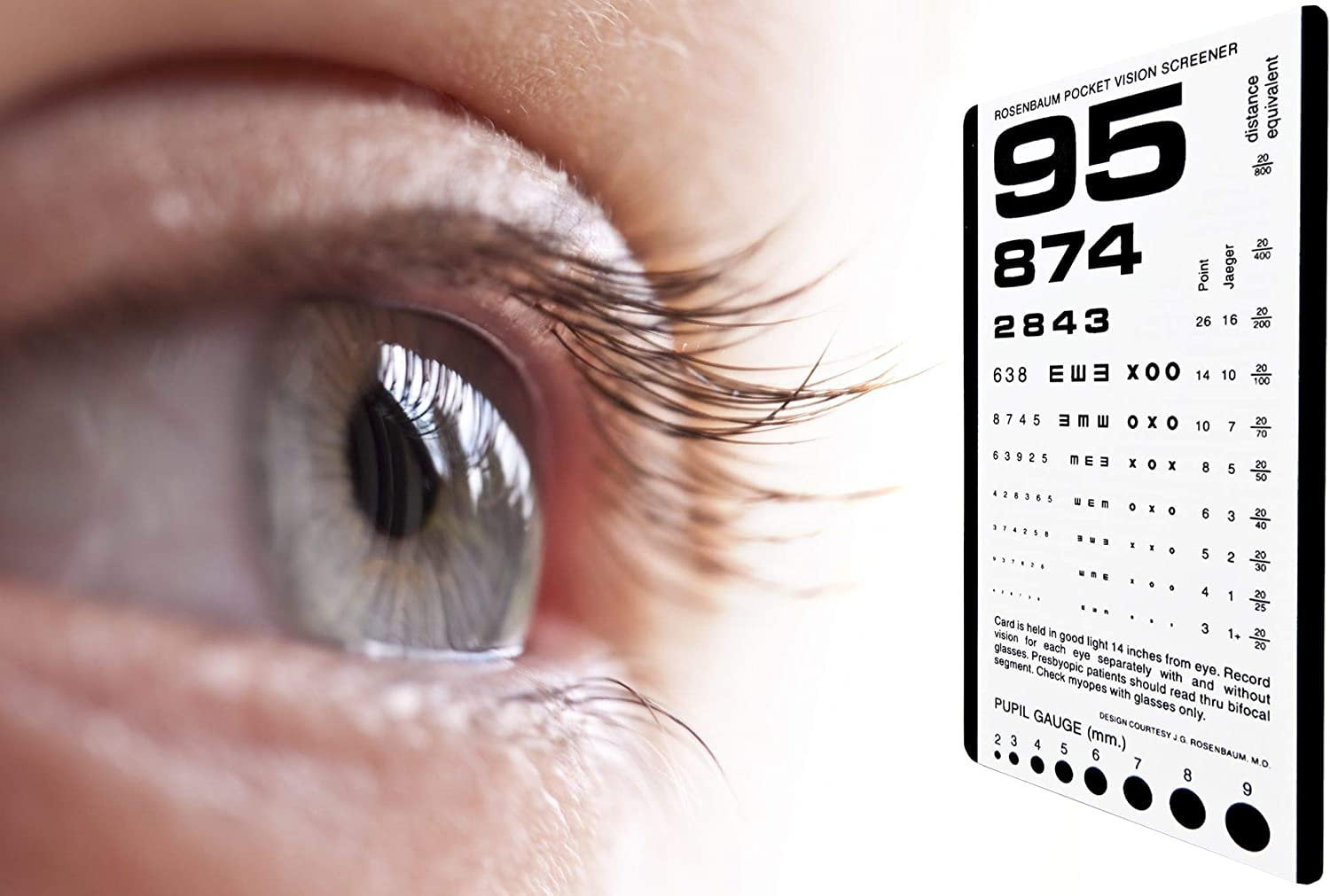 EyeWalls™ Peel/Stick 20 Foot Snellen Eye Chart for Visual Acuity & Color  Vision - Precision Vision