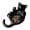 Black, variant on 3D Printed Sculpted Black Cat Tray Cute Kitten Jewelry Trinket Dish with Hollow Belly Desktop Decorative Ring Holder for Earrings Bracelets Necklaces