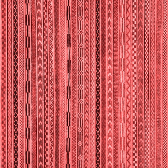 Ahgly Company Indoor Square Oriental Red Modern Area Rugs, 8' Square