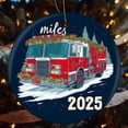 thumbnail image 4 of Christmas Ornament Personalized Firetruck Christmas Tree Ornaments Gifts for Fireman Holiday Ornament for Home Christmas Tree Decor for Woman Friend Birthday, 4 of 5