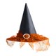 thumbnail image 4 of Sombrero de bruja de Halloween, accesorios para fotos, sombrero de mago de ala ancha con punta puntiaguda para adultos Naranja, 4 of 7