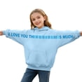 thumbnail image 3 of I Love You This Much Girls Hoodie Casual Long Sleeve Hoodie Sweatershirt Pullover Creative Hug Design Oversized Kids Clothes Boys Size 3-4 Years, 3 of 5