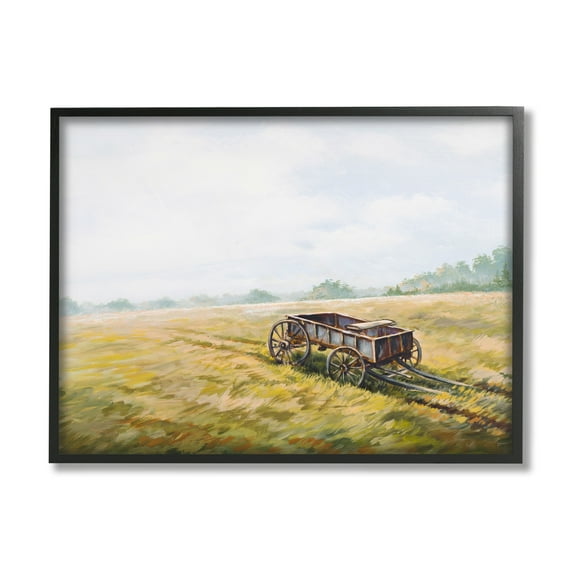 Bruce Nawrocki Wild West Wagon Cart Rural Hill Farm Scenery 14 in x 11 in Framed Painting Art Print, by Stupell Home Décor