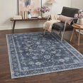 thumbnail image 6 of GENIMO 8'x10' Area Rug for Living Room, Large Machine Washable Non Slip Low Pile Rug for Bedroom Dining Room, Timeless Persian, Dusty Navy, 6 of 7