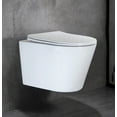 thumbnail image 1 of WinZo WZ5922 Cuvette de Toilette Murale Moderne au Design Compact Montée pour Garde-Robe Blanche, 1 of 7