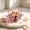 Red, variant on Crystal Lotus Candlestick Glass Ghee Lamp Stand Elegant Home Decor,Yellow